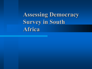South African Democracy Assessment (PowerPoint)