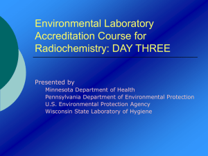 Environmental Laboratory Accreditation Course for Radiochemistry