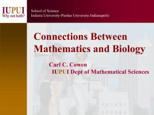 Connections Between Mathematics and Biology