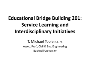 Educational Bridge Building 201: Service Learning and
