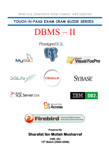 DBMS – II - Touch-N-Pass Exam Cram Guide Series