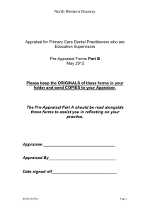 Pre-Appraisal Forms Part B
