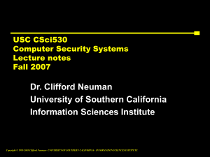 August 31 - Center for Computer Systems Security