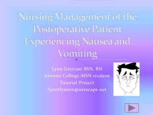 Nursing Management of the Postoperative Patient