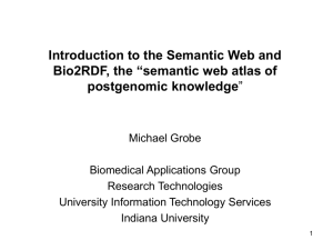 semantic web atlas of postgenomic knowledge