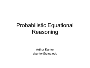Probabilistic Equational Reasoning