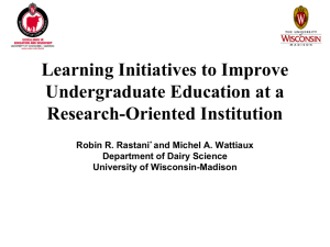 Learning Initiatives to Improve Undergraduate Education at a