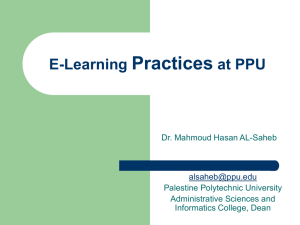 E-Learning Practices at PPU
