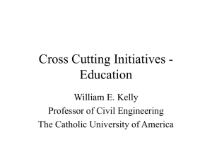 Cross Cutting Initiatives Education - The Catholic University of America