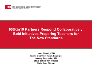 100Kin10 Partners Respond Collaboratively