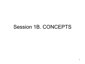 Session 1B. CONCEPTS