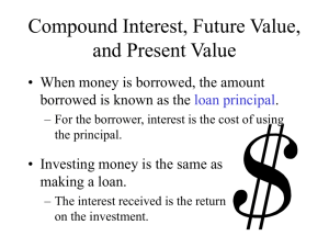 Compound Interest, Future Value, and Present Value