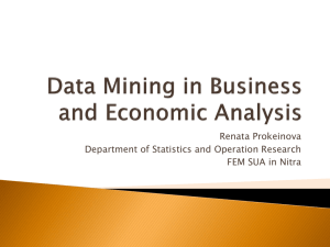 Data Mining in Business and Economic Analysis
