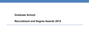 Graduate School Recruitment and Degree Awards 2015