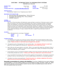 Course Syllabus - Porterville College