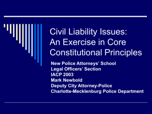 Civil Liability Issues