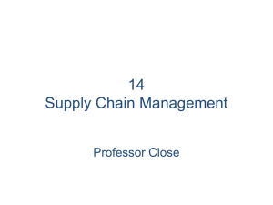 Chapter 14 Supply Chain Management