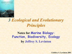 Ecological and Evolutionary Principles