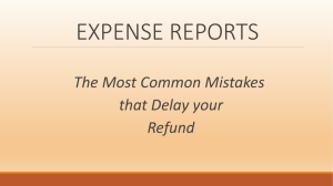 EXPENSE REPORTS