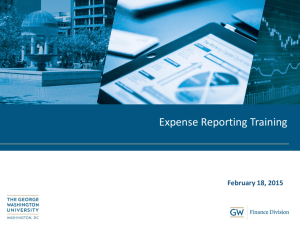 P-Card and Expense Reporting Training