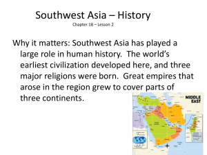 History - Southwest Asia