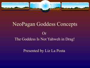 Neo Pagan Goddess Concepts