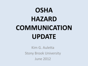 Osha hazard communication update