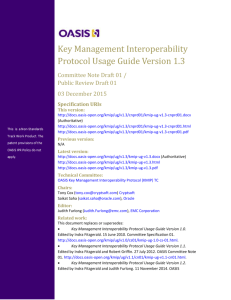 Key Management Interoperability Protocol Usage