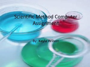 Scientific Method Computer Assignment