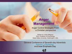 Anger Management - Adventist Women's Ministries