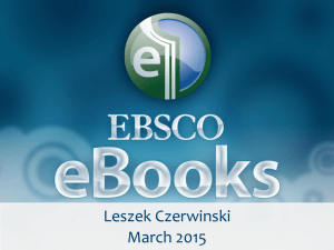 eBook, Audiobooks, and ECM on EBSCOhost