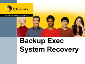 Backup Exec System Recovery