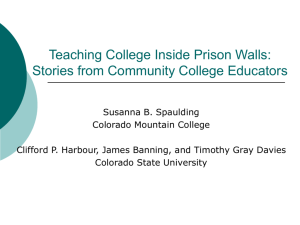 Teaching College Inside Prison Walls