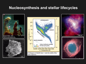 Stellar evolution and nucleosynthesis powerpoint.