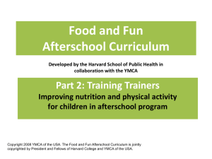 Harvard/YMCA Food and Fun Training