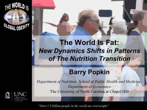 The World Is Fat: New Dynamics Shifts in Patterns of The Nutrition