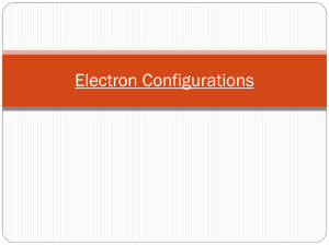 Notes: Electron Configuration