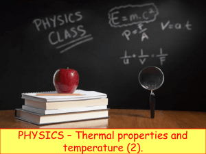 specific heat capacity - iGCSE Science Courses