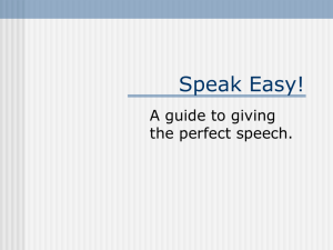 How To Give A Speech