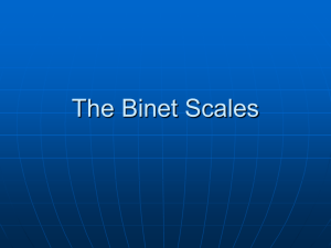 The Binet Scales