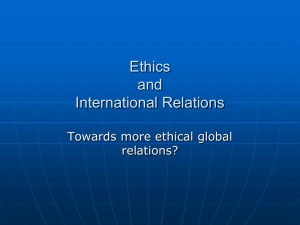 Ethics and International Relations