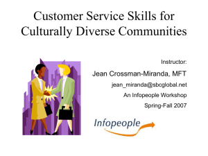 Customer Service Skills for Culturally Diverse