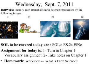 Chapter 1 Introduction to Earth Science