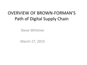 Brown-Foreman's Path to Supply Chain Digitization