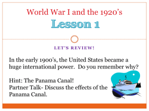 World War 1 and the 1920s