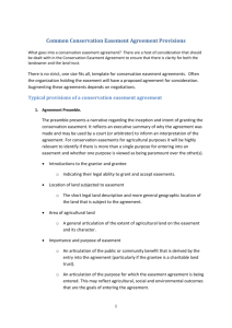 Common Conservation Easement Agreement Provisions