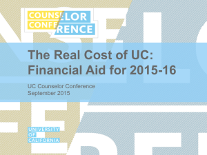 The Real Cost of UC - University of California