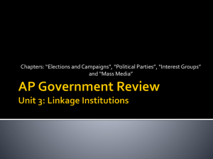 AP Government Review Unit 2: Linkage Institutions