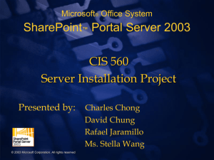 Microsoft® SharePoint™ Portal Server