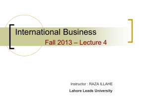 International Business-Lecture 4